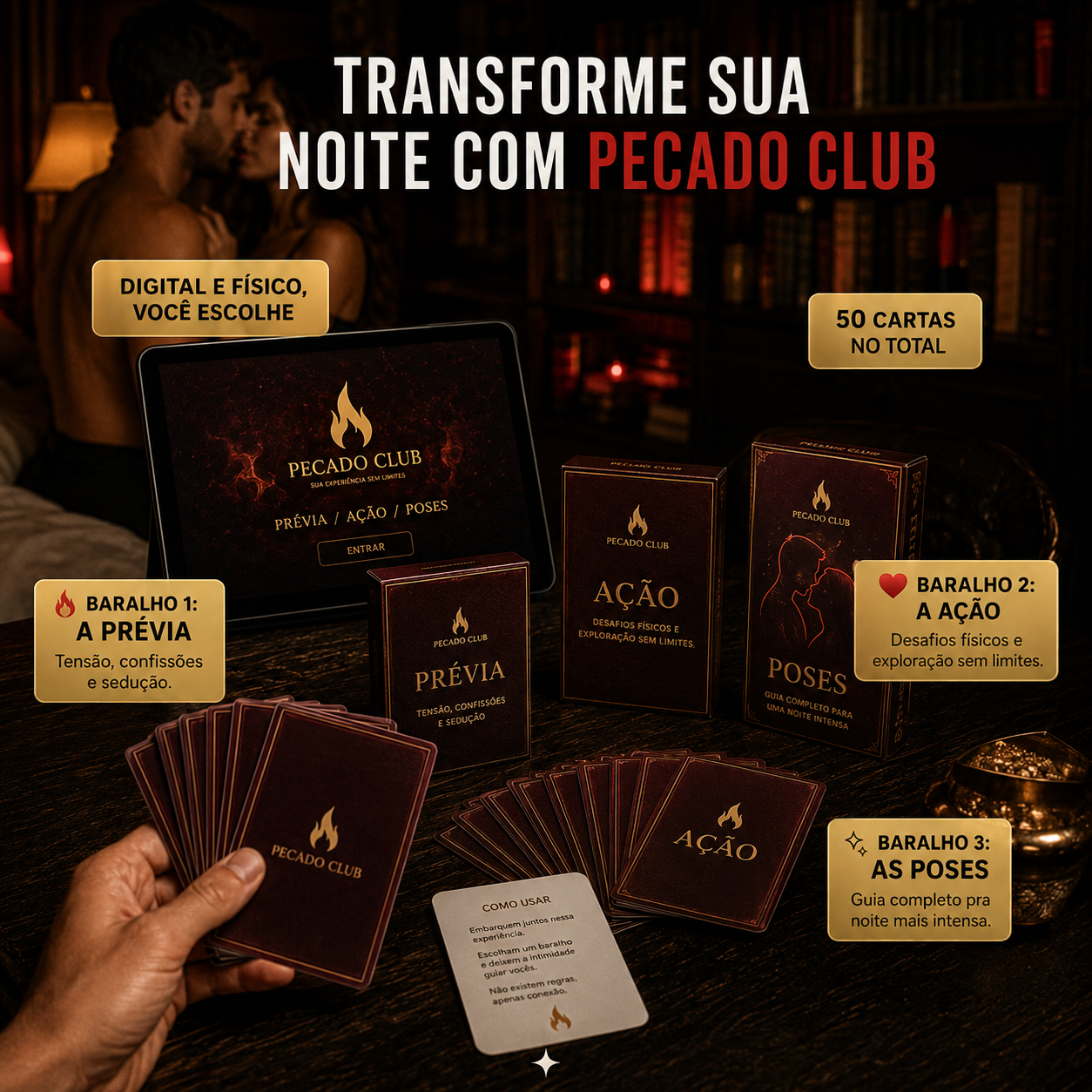 3×1 para Casais — Cartas para o Esquenta | Cartas para a Ação | Posições 💜